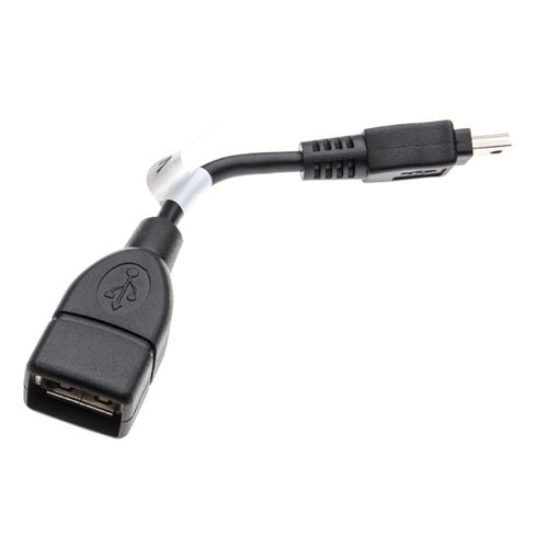 vhbw Adaptateur OTG compatible avec Sony HXR-NX30, HXR-NX30E, HXR-NX70 appareils mobiles - Cble de Mini-USB (mnnlich) vers prise USB A, noir