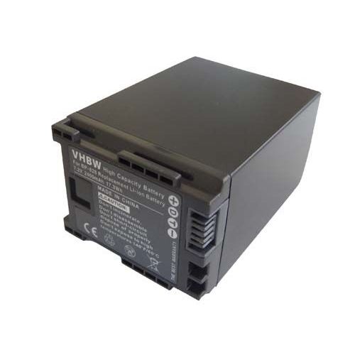 vhbw Batterie 2400mAh (7.2V)  puce pour appareil photo Canon HF10, HF100, HF11 HD, HG20, HG21, XA10, XA20, XA25 comme BP-819, BP-820, BP-827, BP-828