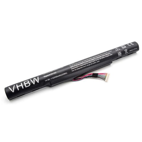 vhbw batterie compatible avec Acer Aspire E5-573-56SW, E5-573-5734, E5-573-P62E, E5-573G-3215, E5-573G-32JH laptop (2200mAh, 14,8V, Li-Ion, noir)