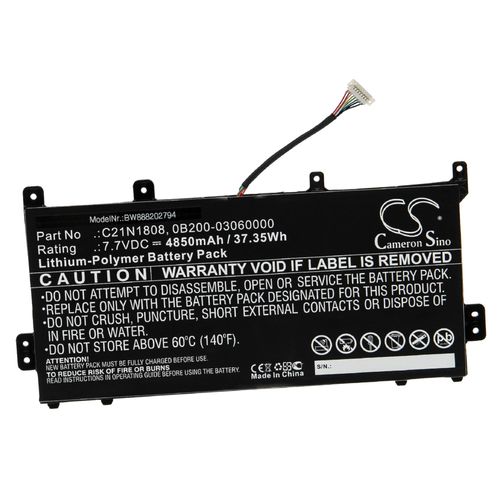 vhbw Batterie compatible avec Asus Chromebook C523NA-A20045, C523NA-A20057, C523NA-A20071 ordinateur portable Notebook (4850mAh, 7,7V, Li-polymre)