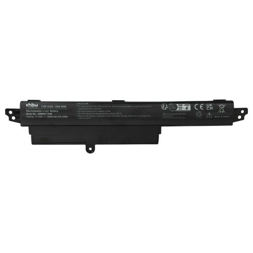 vhbw Batterie compatible avec Asus VivoBook X200MA-KX085H, X200MA-KX048D, X200MA-KX044D, X200MA-KX011H ordinateur portable (2600mAh, 11,25V, Li-ion)