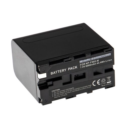 vhbw Batterie compatible avec Atomos Ninja 10-bit DTE field recorder appareil photo (6000mAh, 7,4V, Li-ion)