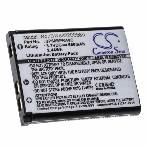 vhbw Batterie compatible avec BenQ E1030, E1230, AE220, E1250, AE250, E1035, AE200, AE210, AE110, AE115, AE100 appareil photo (660mAh, 3,7V, Li-ion)