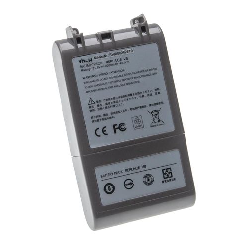 vhbw Batterie compatible avec Dyson V8 Animal, V8 Animal Exclusive, V8 Fluffy, V8 Range aspirateur, robot lectromnager (2000mAh, 21,6V, Li-ion)