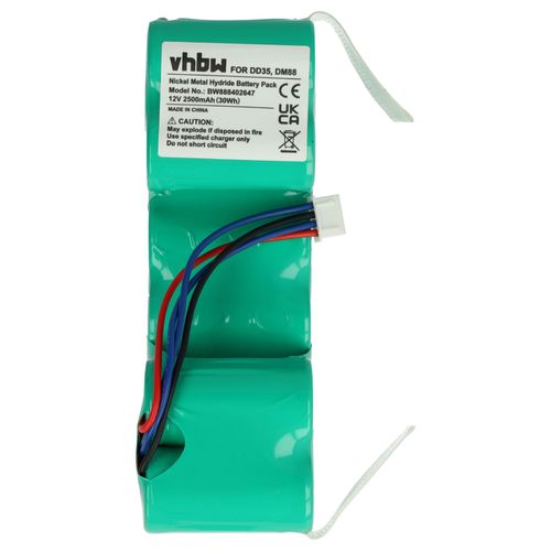 vhbw Batterie compatible avec Ecovacs Deebot DN520, DN55, DE5G, DG711, DN33, 907 robot lectromnager (2500mAh, 12V, NiMH)
