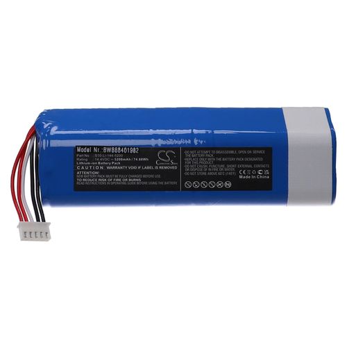vhbw Batterie compatible avec Ecovacs Deebot T8 Pure, X1 Omni, X1 Turbo robot lectromnager (5200mAh, 14,4V, Li-ion, bleu)