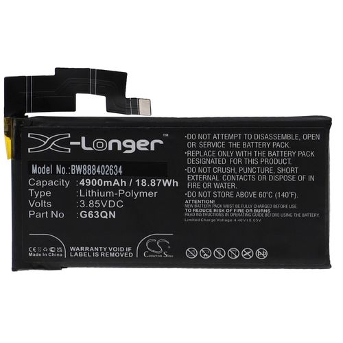 Vhbw Batterie Compatible Avec Google Pixel 6 Pro G8vou, Gf5kq, Gluog Tlphone Portable (4900mah, 3,85v, Li-Polymre)