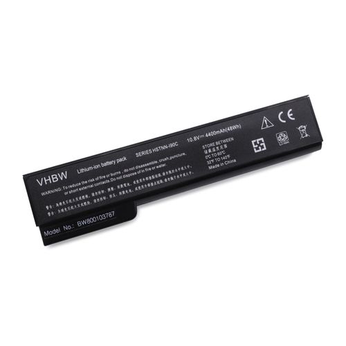 vhbw Batterie compatible avec HP ProBook 6360b, 6460b, 6465b, 6470b, 6475b, 6560b, 6565b, 6570b ordinateur portable (4400mAh, 11,1V, Li-ion)