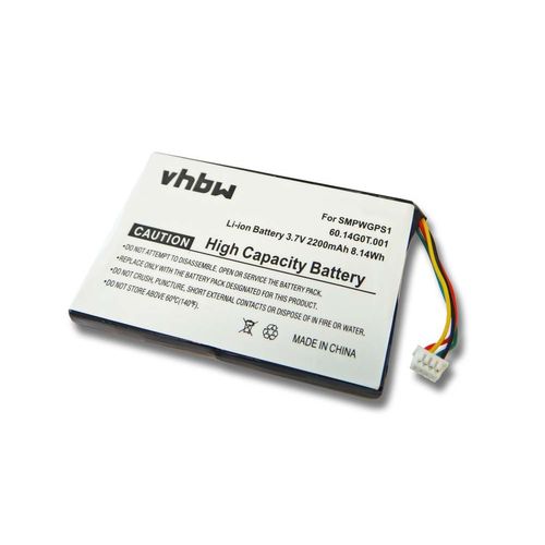 vhbw Batterie compatible avec Medion GoPal P5435, P5430 GPS, appareil de navigation (2200mAh, 3,7V, Li-ion)