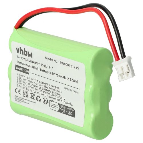 vhbw Batterie compatible avec Motorola MBP668, MBP668CONNECTPU, MBP668PU, MBP853, MBP853CONNECTPU tlphone fixe sans fil (700mAh, 3,6V, NiMH)