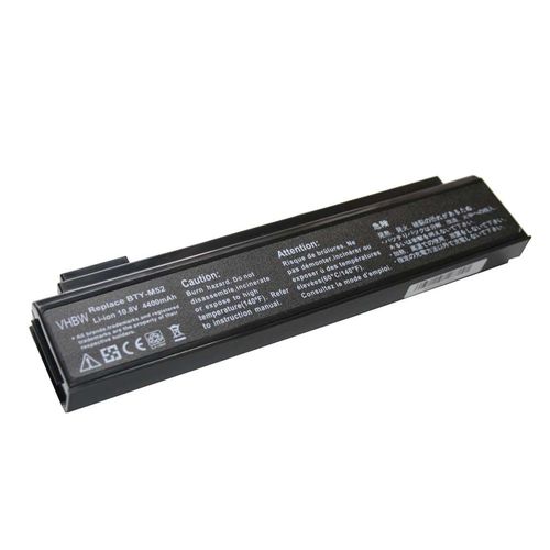 vhbw batterie compatible avec MSI Megabook EX710X, G Series, GX700, GX700X, GX701, GX701X, GX705, GX705X laptop (4400mAh, 10,8V, Li-Ion, noir)
