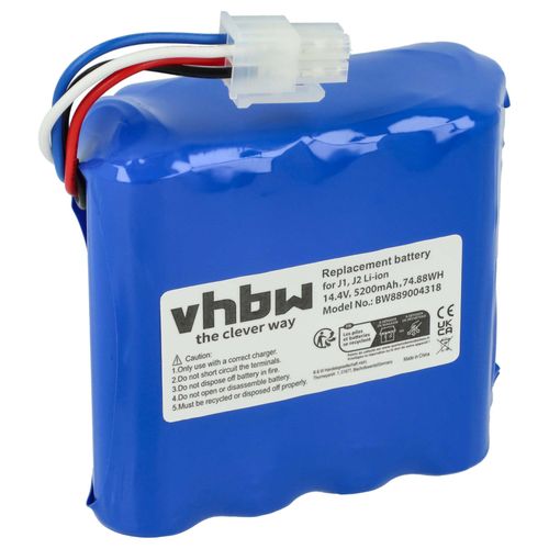 vhbw Batterie compatible avec Narwal YJCC010, YJCC003, YJCC007, T10, YJCC001, J1, J2 robot lectromnager (5200mAh, 14,4V, Li-ion)
