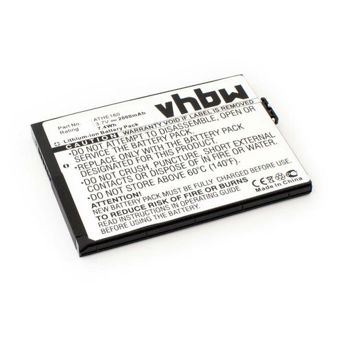 Vhbw Batterie Compatible Avec O2 Xda Flint Smartphone (2000mah, 3,7v, Li-Ion)