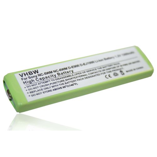 Vhbw Batterie Compatible Avec Panasonic Sj-Mr 220, Sj-Mr230, Sj-Mr250, Sj-Mw1, Sj-Mw2 Lecteur Mp3 Baladeur Mp3 Player (1200mah, 1,2v, Nimh)