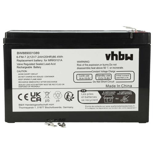 Vhbw Batterie Compatible Avec Robomow Rx 20 U, Rx 20u Robot Tondeuse (7200mah, 12v, Acideplomb Scell)