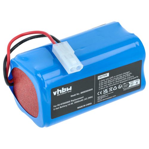vhbw Batterie compatible avec Rowenta Smart Force Essential, Essential Aqua robot lectromnager bleu (30000mAh, 14,4V, Li-ion, sans botier)