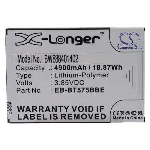 Vhbw Batterie Compatible Avec Samsung Galaxy Tab Active 3 Sm-T570, Sm-T575, Sm-T575n, 8.0 2020, 8.0 Tablette Pad (4900mah, 3,85v, Li-Polymre)