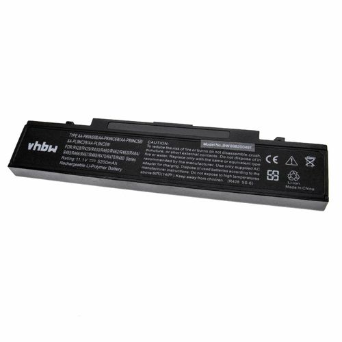 vhbw batterie compatible avec Samsung NP-R428, NP-R429, NP-R430, NP-R458, NP-R460, NP-R460-AS06 laptop (5200mAh, 11.1V, Li-Polymre, noir)