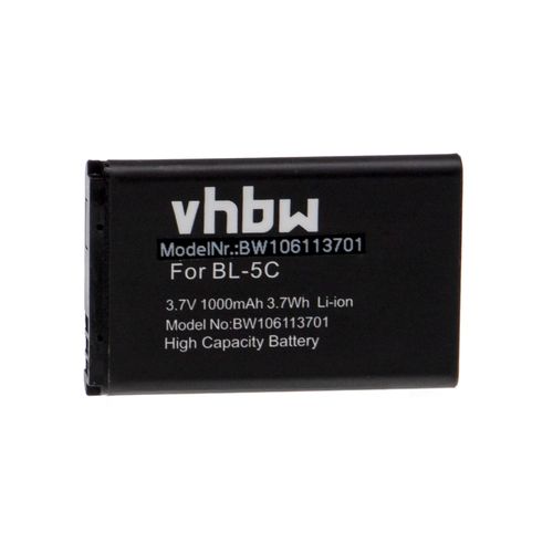 Vhbw Batterie Compatible Avec T-Com Sinus A806 Smartphone (1000mah, 3,7v, Li-Ion)