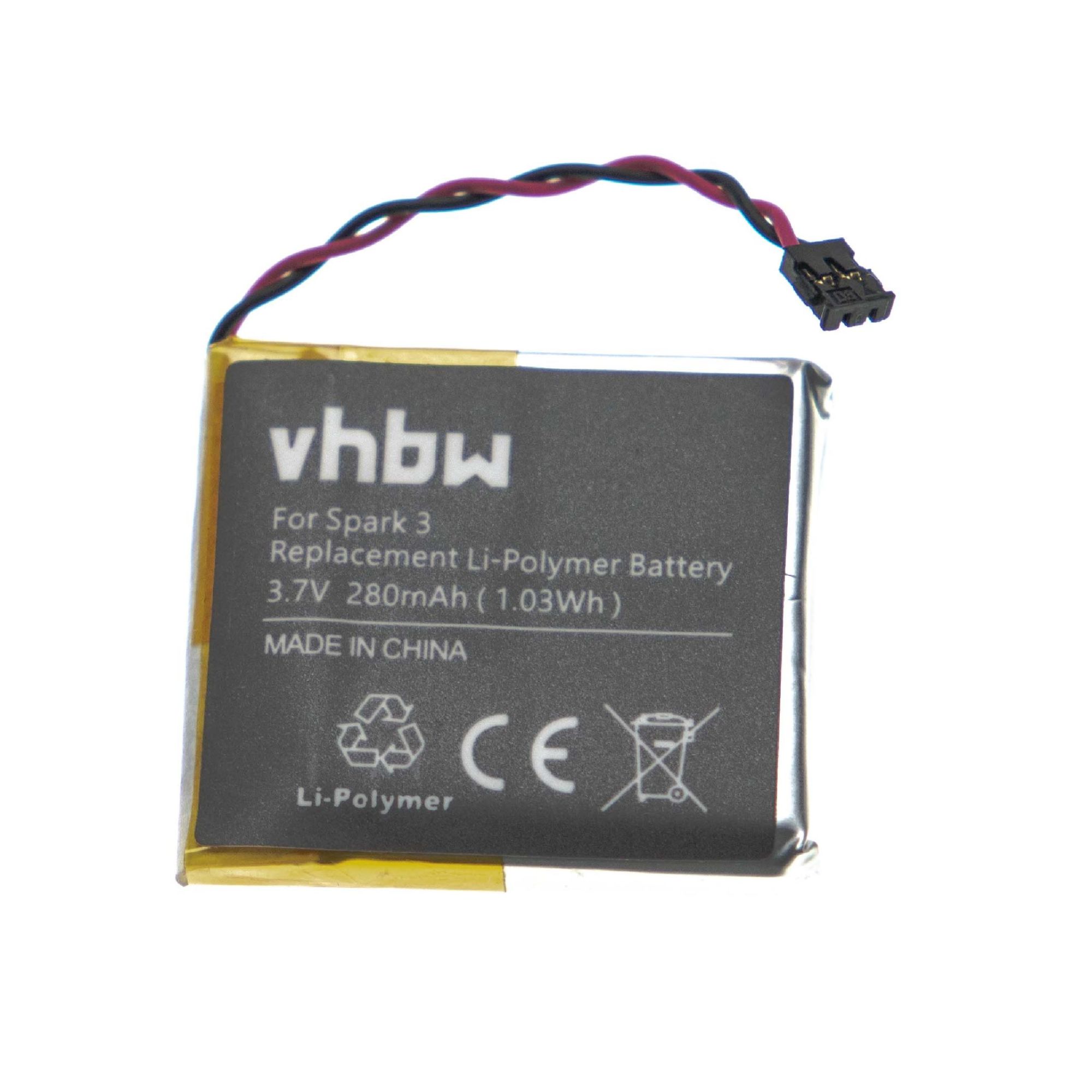 vhbw Batterie compatible avec TomTom Runner 1 2 3 smartwatch