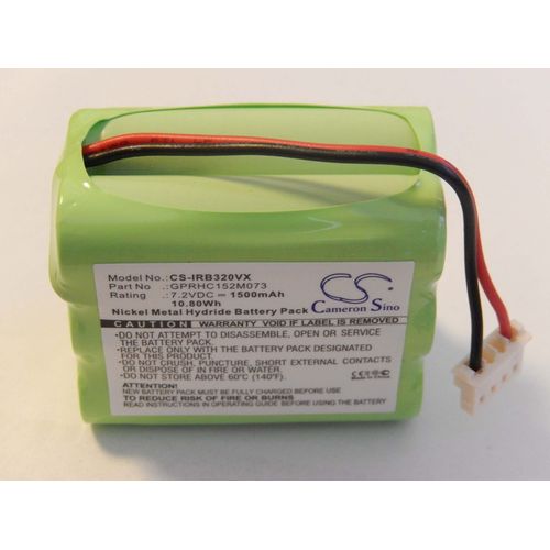 vhbw Batterie remplacement pour GPRHC152M073 pour robot lectromnager (1500mAh, 7,2V, NiMH)