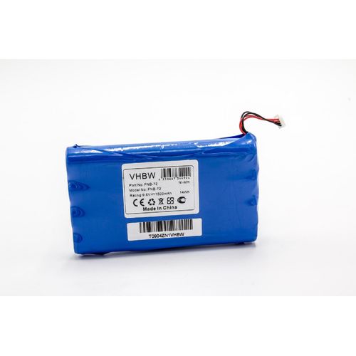 vhbw Batterie remplacement pour Yaesu FNB-72, FNB-72x, FNB-72xe, FNB-72xh, FNB-72xx, FNB-85, SBR-32MH pour radio talkie-walkie (1500mAh, 9,6V, NiMH)