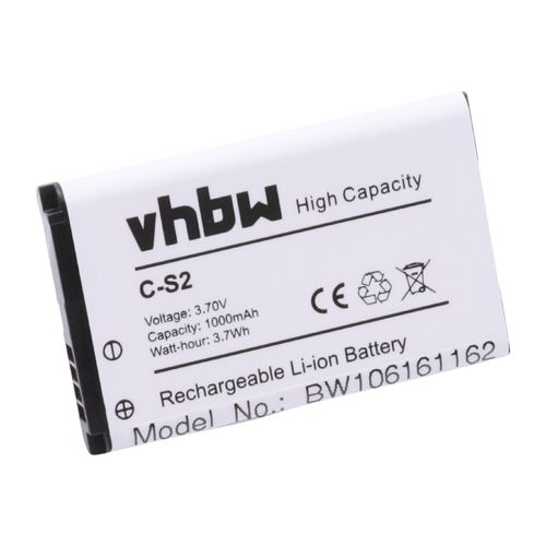 Vhbw Batterie Compatible Avec Blackberry Curve 8300, 8310, 8320, 8330, 9300 3g, 9330 3g Smartphone (1000mah, 3,7v, Li-Ion)
