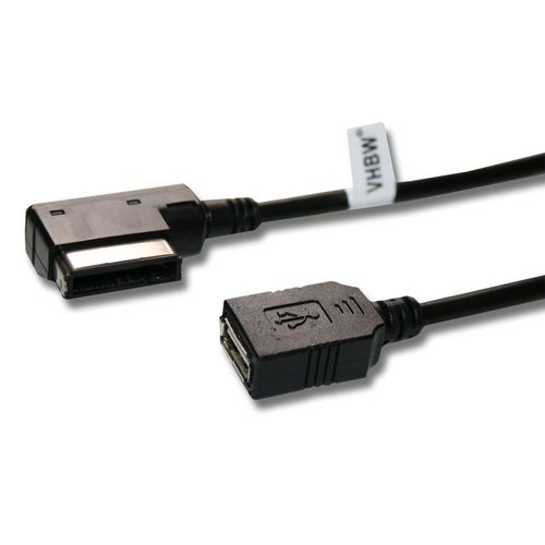 vhbw Cble audio voiture compatible avec VW Bora, Caddy, Eos, Golf, MDI (mobile device interface), New Beetle, Jetta - Adaptateur USB, noir