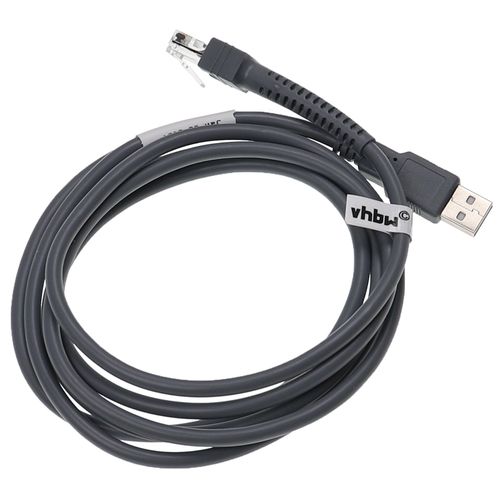 Vhbw Cble De Donnes Usb 2.0 Mle Vers Rj45 Mle Compatible Avec Datalogic Gryphon Desk 2d Plus & Esd, D100 Lecteur Code-Barres - Cordon, 2 M Gris