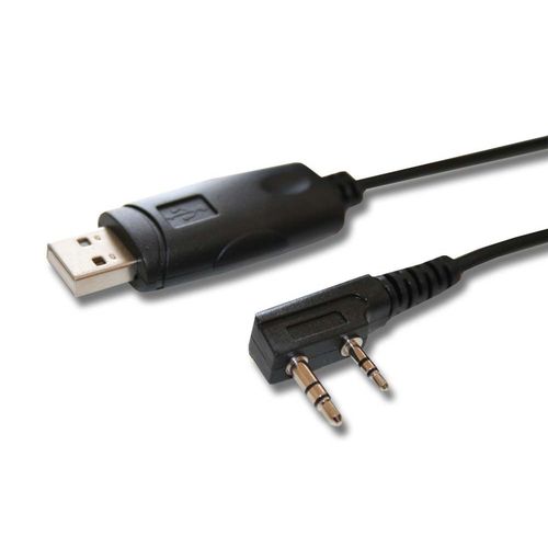 vhbw Cble USB de programmation compatible avec Wouxun KG-659, KG-669, KG-669 Plus, KG-679, KG-679 Plus, KG-689, KG-689 Plus appareils radio noir