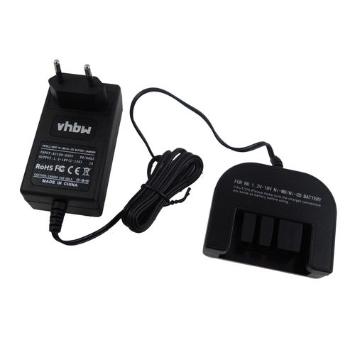 Vhbw Chargeur Compatible Avec Black & Decker Hp9019k, Hp14k, Hp14kd, Hp148f3b, Hp148f3k, Hpb12 Batteries Ni-Cd, Nimh D'outils, 1,2-18v, 1av
