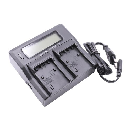 vhbw Chargeur de batterie double compatible avec Sony NP-FV50, NP-FV70 camra, DSLR, action-cam