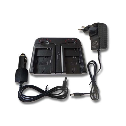 vhbw Chargeur double compatible avec Canon PowerShot A2200, A3000 IS, A3000IS, A3100IS camra camscope action-cam - Station, tmoin de charge