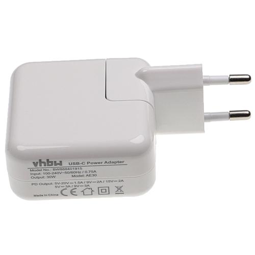 vhbw Chargeur secteur USB C compatible avec Apple AirPods, iPod - Adaptateur prise murale