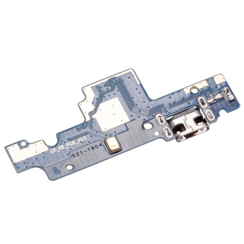 vhbw Connecteur de charge avec port micro USB avec microphone remplacement pour Xiaomi C6_KB_PCB_V2.0 pour smartphone, argent