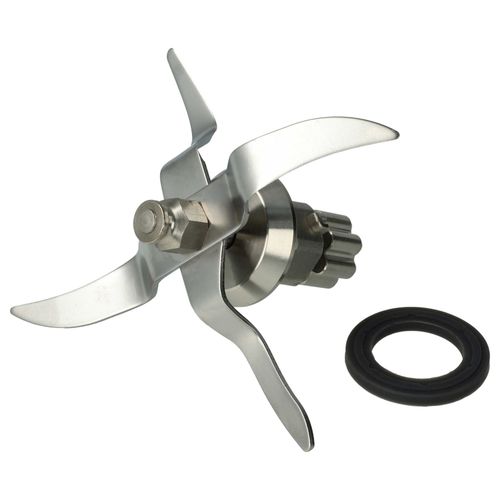 vhbw Couteau de mixeur compatible avec Silvercrest SKMK1200E5, SKMK1200D4 robot culinaire - Avec 4 lames en acier inoxydable