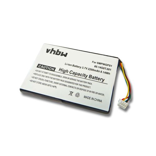 vhbw Li-Ion Batterie 2200mAh (3.7V) pour GPS, systme de navigation Medion Gopal P5430, P5435 comme SMPWGPS1, 60.14G0T.001.