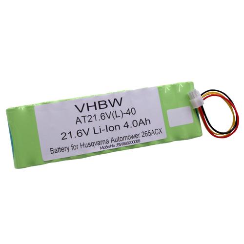 Vhbw Batterie Compatible Avec Husqvarna Automower 265 Acx 2014, 265 Acx 2015, 265 Acx G2-2 Robot Tondeuse (4000mah, 21,6v, Li-Ion)