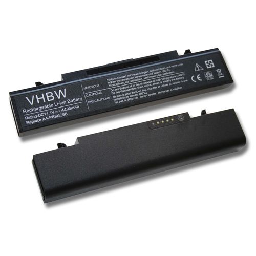 vhbw Li-Ion batterie 4400mAh (11.1V) noire pour ordinateur, PC Samsung R431, R439, R440, R460, R468, R478, R480 comme AA-PB9NC6B, AA-PB9NC6W.