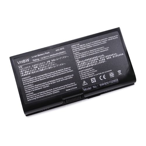 vhbw Li-Ion Batterie 4400mAh (14.8V) pour ordinateur portable, Notebook Asus M70sr, M70t, M70tl, M70v, M70vc, M70vm, M70vn comme A32-F70, A32-M70.