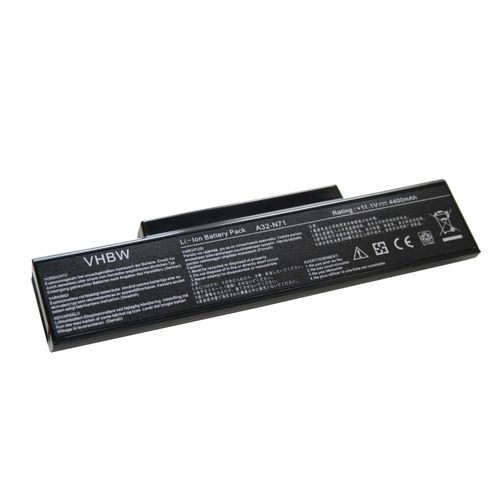 Vhbw Li-Ion Batterie 6600mah (11.1v) Noire Pour Ordinateur,Pc Asus X73by, X73e, X73s, X73sd, X73sm, X73sv, X77, X77j Comme A32-K72, 70-Nx01b1000z.