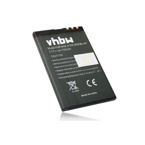 Vhbw Batterie Compatible Avec Nokia 6216 Classic, 6600i Slide, 6600 Slide, 8800 Arte Smartphone (900mah, 3,7v, Li-Ion)
