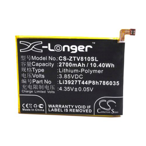 Vhbw Batterie Compatible Avec Zte Blade V8, Bv0800 Smartphone (2700mah, 3,85v, Li-Polymre)