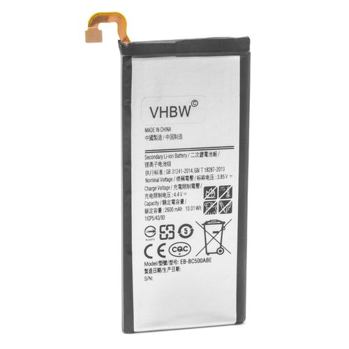 Vhbw Batterie Compatible Avec Samsung Galaxy C5, C5 Duos Td-Lte, Sm-C5000 Smartphone (2600mah, 3,85v, Li-Polymre)