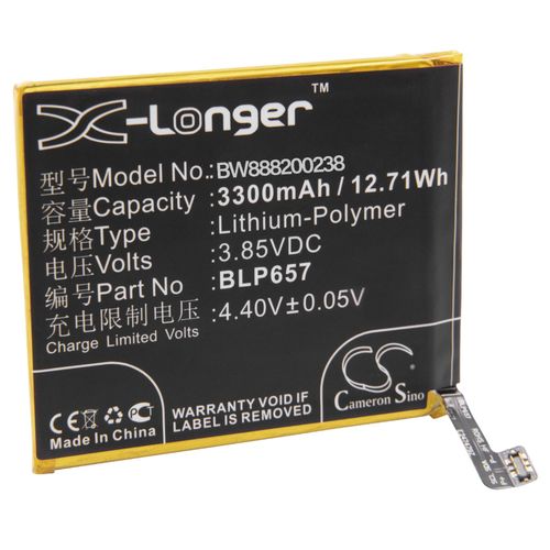 Vhbw Batterie Compatible Avec Oneplus 6, 6 Dual Sim, 6 Dual Sim Global Smartphone (3300mah, 3.85v, Li-Polymre)