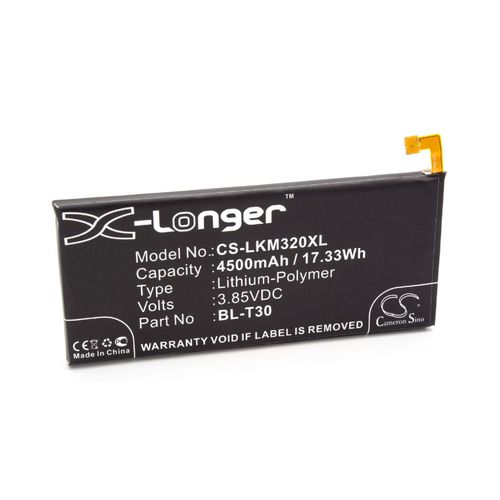 Vhbw Batterie Compatible Avec Lg K10 Power Dual Sim Td-Lte, L163bl, L63bl, L64vl, M320, M320dsn Smartphone (4500mah, 3,85v, Li-Polymre)