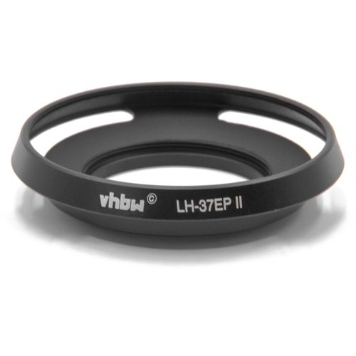 vhbw Pare-soleil compatible avec Panasonic Lumix DMC-LX7 objectif 37mm - Cache, noir, mtal, rond