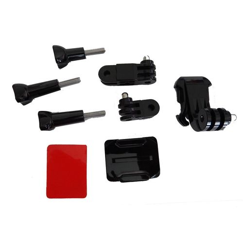 vhbw Plaque de montage compatible avec GoPro Hero 2 Outdoor Edition, 3, 2 Surf Edition camra d'action - autocollant, pour diverses surfaces (droite)