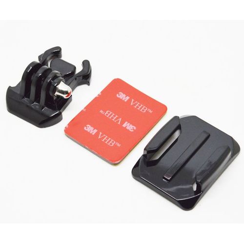 vhbw Plaque de montage compatible avec GoPro Hero 3 + Plus Silver Edition camra d'action - autocollant, pour diverses surfaces (incurve)