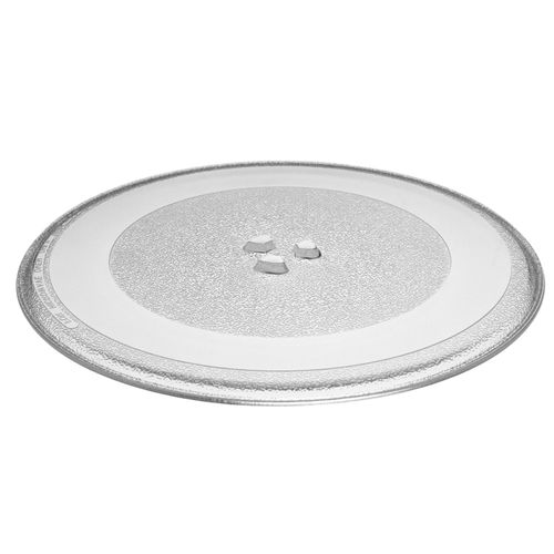 vhbw Plateau tournant compatible avec Whirlpool YMH7130XEB-0, YMH7130XEQ-0 micro-ondes - Plaque tournante verre, 32,4 cm, support en Y